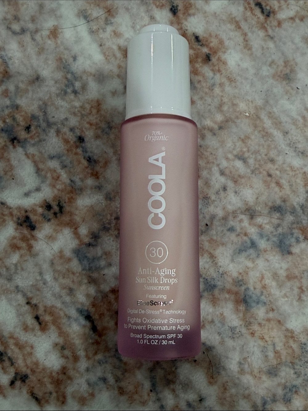 COOLA Sun Silk Drops SPF 30 Face Serum, Anti-Aging Face Sunscreen, 1 fl oz USED